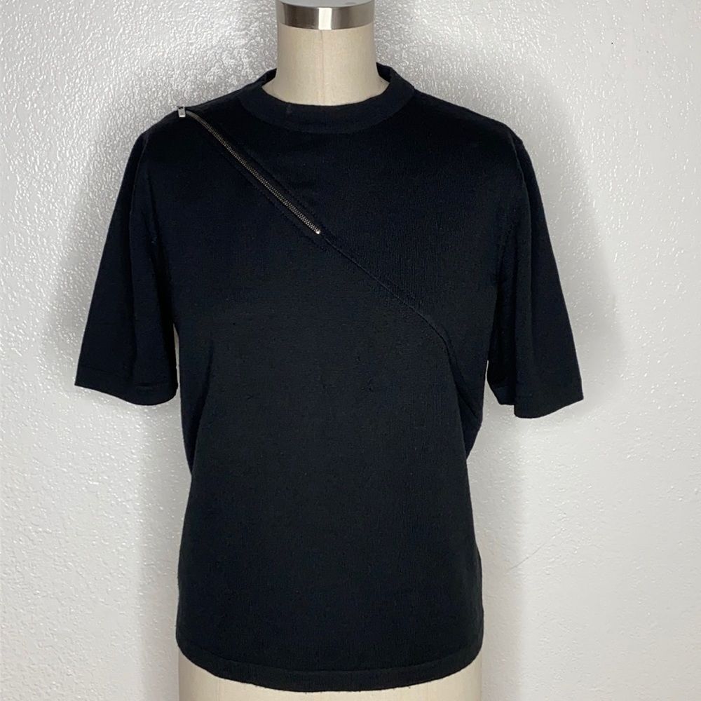 Vintage Salvatore Ferragamo black knit retro top L